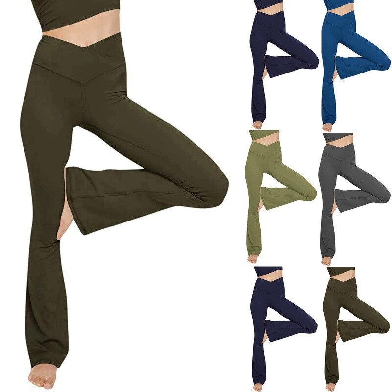 Yoga Leggings Manufacturer - Pure Colors Slim Fit Black Casual Pencil Women's Workout Seamless High Elastic