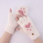 Cat Paw Mittens Manufacturer - Women Cute Claw Plush Warm Soft Plush Short Fingerless Fluffy Bear Costume Half