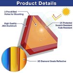 Safety Sign Manufacturer - SMV Reflective Aluminum Diamond Grade Triangle for Outdoor