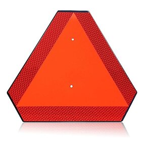 Safety Sign Manufacturer - SMV Slow Moving Vehicle Orange Reflective Triangle Thick Plastic