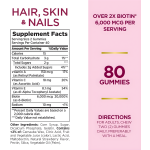 Biotin Gummy Factory - Vegan Vitamin A C Strawberry Hair Skin Nails