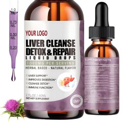 Liver Cleanse Drops Factory - Private Label Milk Thistle Artichoke Antioxidant Vegetarian