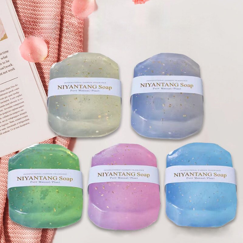 Handmade Soap Manufacturer - Diamond Shape Gem Bath Cleansing with Gold Foil Essential Oil