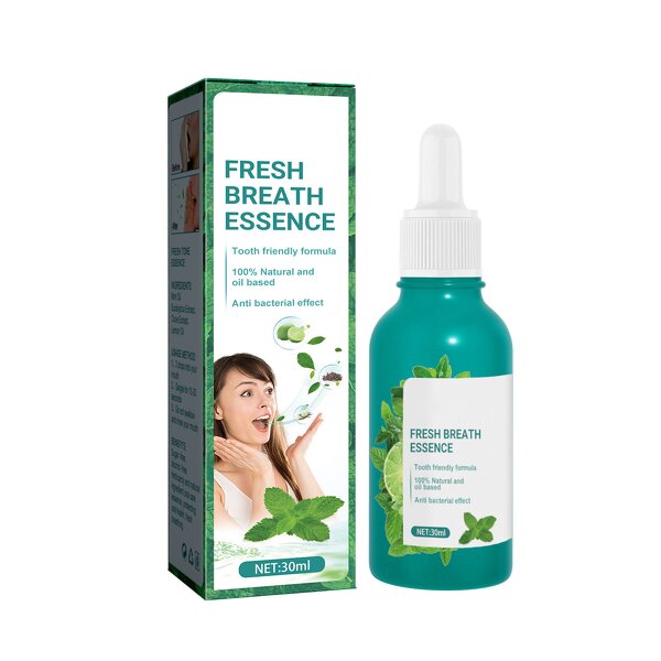 Fresh Breath Essence Manufacturer - High Quality 30ml Peppermint Oil Cleans Bad Breath Leaves Mint Scent for Men & Women