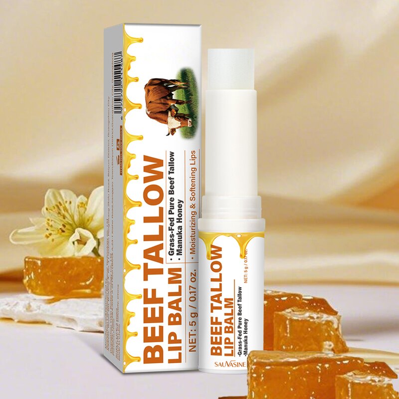 Lip Balm Manufacturer - Factory Wholesale 100% Beef Tallow Honey Moisturizing Whipped for Lip Care Organic