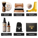 Beard Care Kit Manufacturer - 100% Natural Organic Balm Wax Brush Grooming Set Gift for Men