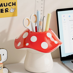Storage Box Manufacturer - Plastic Mushroom Desktop Pen & Brush Holder