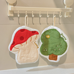 Hand Towel Manufacturer - Cute Coral Velvet Kitchen Bathroom Super Absorbent