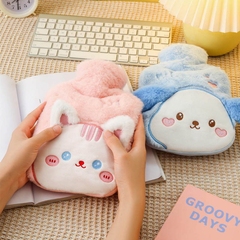 Hot Water Bottle Manufacturer - Cute Flannel Thickened Refillable Explosion-proof
