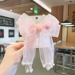 Hair Clip Manufacturer - Korean Version Bow Ribbon Pearl Princess Tassel