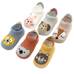 Children's Socks Manufacturer - 6 Pairs Cotton Non-Slip Animal Elements