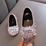 Baby Girls Shoes Manufacturer - Princess Diamond Leather Single Dance