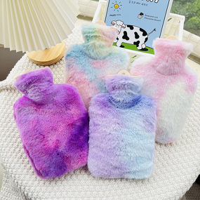 Hot Water Bottle Manufacturer - 2000ml Korean-style Gradient Plush Removable Fabric