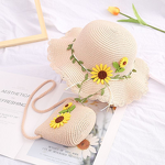 Bucket Hat Manufacturer - Korean Style Children's Sun Protection Straw with Bag