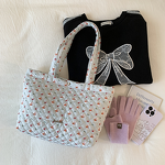 Shoulder Bag Manufacturer - Floral Quilted Large Capacity Summer Tote