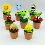 Crochet Potted Plant Manufacturer - Handwoven Mini Sunflower Yarn Decorative
