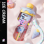 Water Cup Manufacturer - Ins Style Ice Cream PC with Water Separation