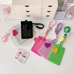 Lanyard Card Holder Manufacturer - Korean-style Vertical Dual-Slot PU