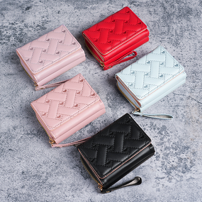 Wallet Manufacturer - Women's Multi Card Slot Money Clip PU Coin Purse
