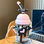 Water Cup Manufacturer - Sunflower Large Capacity Straw Cute PC