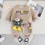 Boys' Sweatshirt Suit Manufacturer - Casual Cartoon Two-Piece 100% Cotton