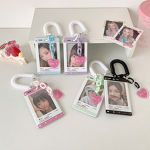 Card Holder Manufacturer - Fashion Plastic Elastic Rope Heart Pendant