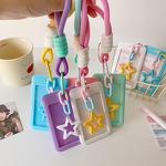Card Holder Manufacturer - Plastic Candy-colored Sliding Lanyard for Student