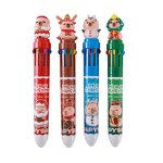 Ballpoint Pen Manufacturer - Christmas Ten Color 0.7mm Plastic Cartoon