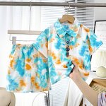 Children's Suit Manufacturer - Casual Cartoon Two-Piece Shorts Summer Beach