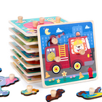 Wooden Puzzle Manufacturer - 3D Stereoscopic Peg Handheld Children's Toy