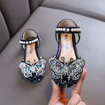 Baby Girls Shoes Manufacturer - Princess Diamond Leather Single Dance