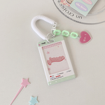 Card Holder Manufacturer - Fashion Plastic Elastic Rope Heart Pendant