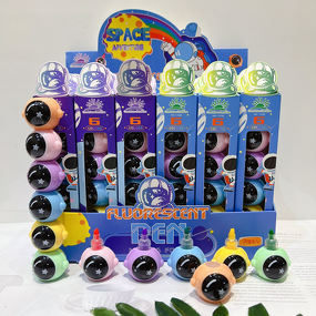 Highlighter Pen Manufacturer - Spaceman 6-Color Creative Marker for Kids