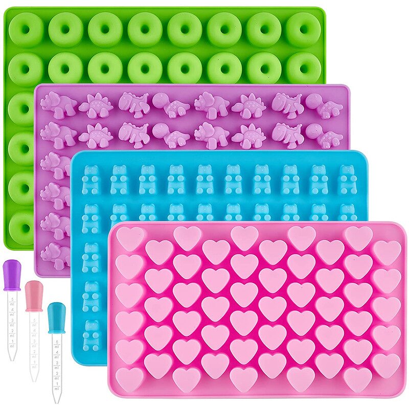 Candy Mold Manufacturer - 50 Holes Cute Animals Disposable Silicone Heart