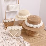 Bucket Hat Manufacturer - Baby Fashion with Bow Flat Eaves Straw