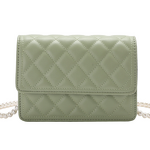 Shoulder Bag Manufacturer - Women's Pearl PU Rhombus Chain Crossbody