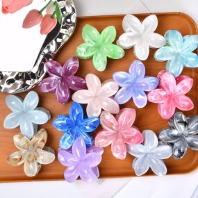 Hair Clip Manufacturer - Exquisite Gradient Marble Egg Flower Pastoral Style