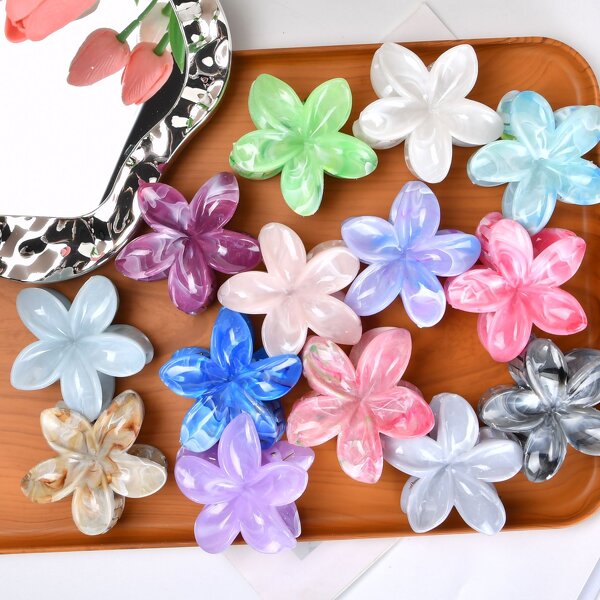 Hair Clip Manufacturer - Exquisite Gradient Marble Egg Flower Pastoral Style