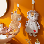 Hand Towel Manufacturer - Cartoon Animal-Shaped Coral Fleece Hanging Absorbent