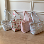 Shoulder Bag Manufacturer - Floral Quilted Large Capacity Summer Tote