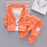 Girls' Sweat Suit Manufacturer - Casual Long Sleeve Three-Piece Polyester/Cotton