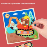 Wooden Puzzle Manufacturer - 3D Stereoscopic Peg Handheld Children's Toy