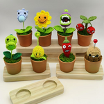 Crochet Potted Plant Manufacturer - Handwoven Mini Sunflower Yarn Decorative