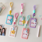 Card Holder Manufacturer - Plastic Candy-colored Sliding Lanyard for Student