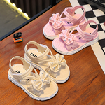 Children's Sandals Manufacturer - Girls' Hook Loop Bowknot Ankle Strap