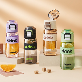 Straw Cup Manufacturer - PC Double Drinking for Outdoor One-Key Pop-up