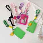 Lanyard Card Holder Manufacturer - Korean-style Vertical Dual-Slot PU