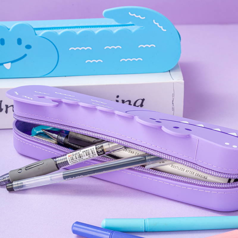 Pencil Case Manufacturer - New Silicone Cute Tooth Crocodile Type