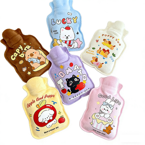 Hot Water Bottle Manufacturer - Flocked Small Water Injection Student Portable Mini