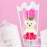 Artificial Soap Roses Manufacturer - Romantic with Teddy Bear Birthday Gift